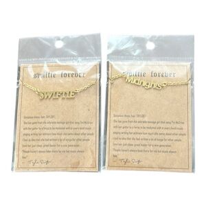 Swiftie Forever ‘Swiftie’ and ‘Midnights’ Gold Plated Necklaces NEW